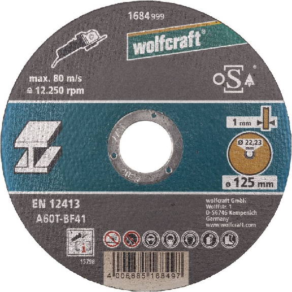 1 disco para cortar metales   125x1x22,2 mm-Leer más