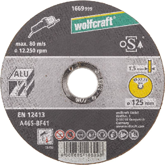 1 disco para cortar aluminio   125x1,5x22,2 mm-Leer más