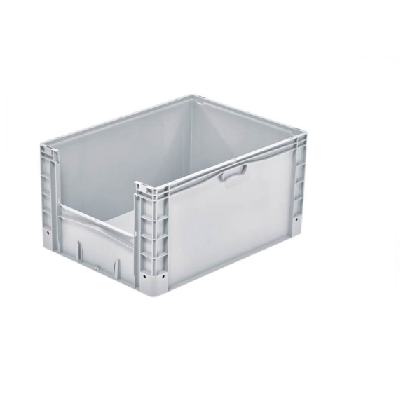 Bac gerbable grand volume PP gris 60x80x42 cm par 1-Lire la description