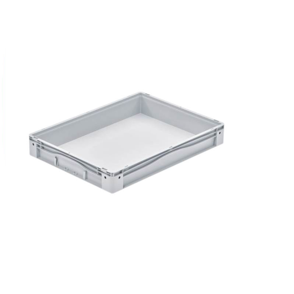 Bac gerbable grand volume PP gris 60x80x12 cm par 1-Lire la description