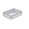 Bac gerbable grand volume PP gris 60x80x22 cm par 1