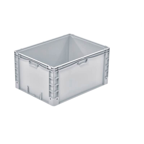 Bac gerbable grand volume PP gris 60x80x42 cm par 1-Lire la description