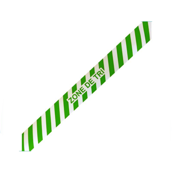 Ruban de marquage au sol vert/blanc par 1-Lire la description