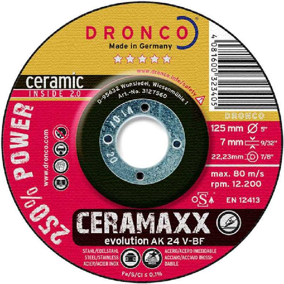 AK24V-115 - Disco de desbaste CeraMaxx de 115 x 7mm-Leer más