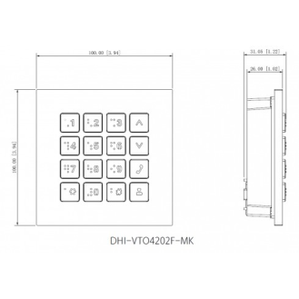 Tastatur Modul VTO4202F-MK aus Edelstahl IP54 IK07-Beschreibung lesen
