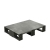 Demi-palette plastique 800x600x150mm plancher lisse 3 patins grise par 1 UNITE