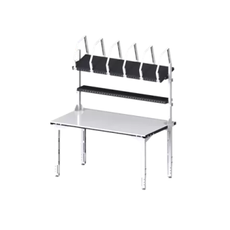 Table préparation de commande pré-équipée d'étagères par 1 unite-Lire la description