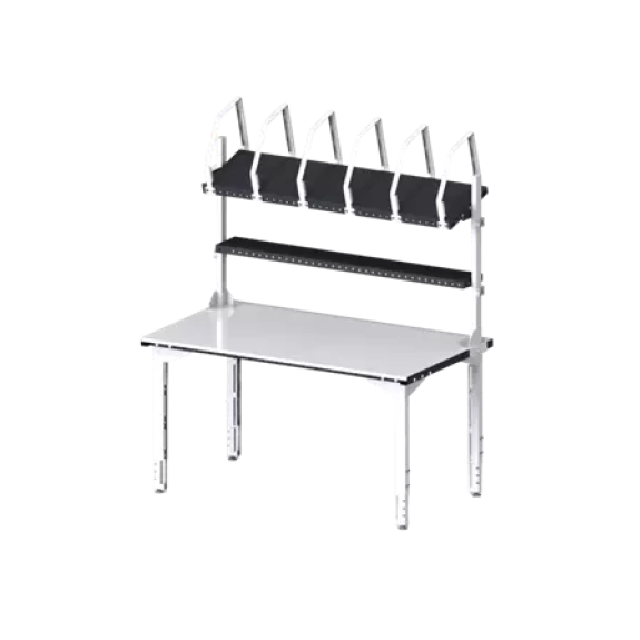 Table préparation de commande pré-équipée d'étagères par 1 unite-Lire la description
