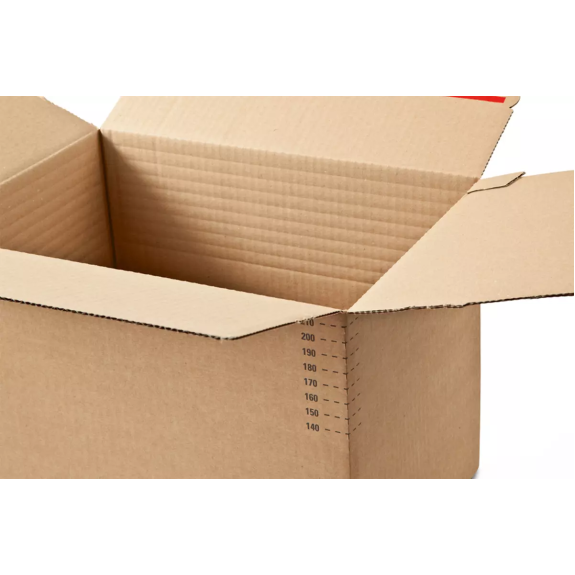 Carton fermeture adhésive et bande arrachage 30,5 x 22,8 x 7-16cm - Pack de 10-Lire la description
