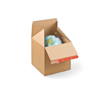 Caisse carton palettisable à fond automatique 19,5 x 14,5 x 14 cm par 20 unités-Lire la description