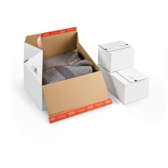 Caisse carton fond automatique aller-retour 38,9 x 32,4 x 16 cm par 10 unités-Lire la description