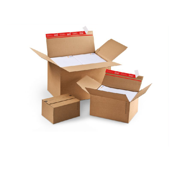 Carton fermeture adhésive et bande arrachage 34,4x 29 x 3,2-13,2cm par 10 unités-Lire la description