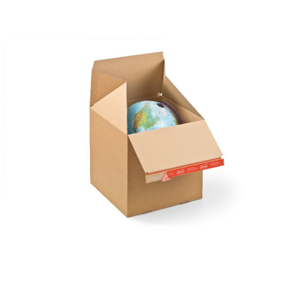 Caisse carton palettisable à fond automatique 19,5 x 14,5 x 9 cm par 20 unités-Lire la description