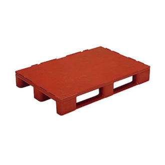 Palette plastique 1200 x 800 x 160 mm plancher lisse 3 patins par 1 UNITE-Lire la description