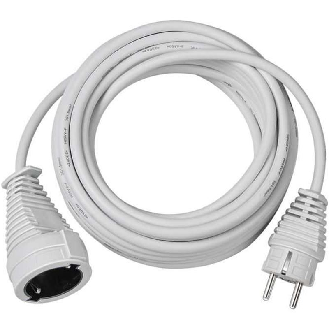 Alargador eléctrico IP20 H05VV-F 3G15 para uso en interiores 10 (Blanco)-Leer más