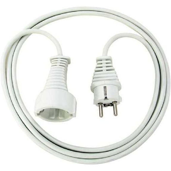 Alargador eléctrico IP20 H05VV-F 3G15 para uso en interiores 2 (Blanco)-Leer más