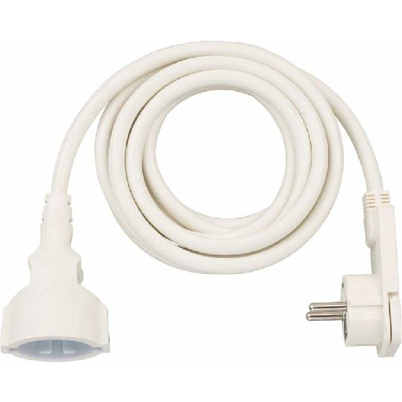 Alargador eléctrico IP20 H05VV-F 3G15 con clavija plana para interiores 3 (Blanco)-Leer más