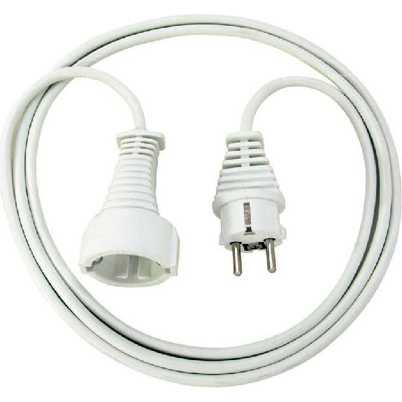 Alargador eléctrico IP20 H05VV-F 3G15 para uso en interiores 3 (Blanco)-Leer más