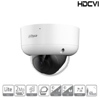 - HAC-HDBW1231RAP-Z-A-2712 - HDCVI - Dome, - 2 MP/Starlight - 2,7~12mm motorisiertes Objektiv - Max. 25fps@1080P-Beschreibung lesen