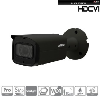 Dahua - HAC-HFW2501TUP-Z-A-S2-B - HDCVI - Bullet, - 5 MP/Starlight/schwarz - 2,7~13,5mm motor. Objektiv - Max. 25fps@5M-Beschreibung lesen