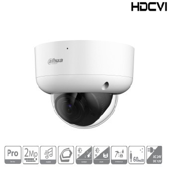 Dahua - HAC-HDBW2241RAP-Z-A-DP-S2-DIP - HDCVI - Dome, - 2 MP/Starlight - 2,7~13,5mm motorisiertes Objektiv - Max. 25fps-Beschreibung lesen