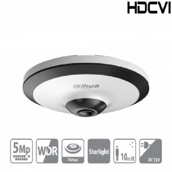 Dahua - HAC-EW2501P - HDCVI - Fisheye, - 5 MP/Starlight - 1,4mm panorama fix Objektiv - Max. IR Reichweite ~10m - 25fps Dahua - HAC-EW2501P - HDCVI - Fisheye, - 5 MP/Starlight - 1,4mm panorama fix Objektiv - Max. IR Reichweite ~10m - 25fps-Beschreibung lesen