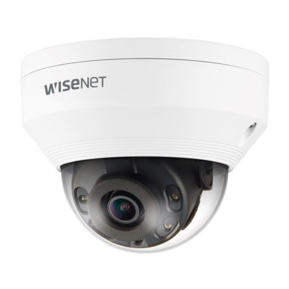 WiseNet QNV-6012R1, IP Dome Kamera, 1/2.8", 1920x1080, 25fps, 2.8mm, Tag/Nacht, IR, WDR, Alarm I/O 1/1, H.265/H.264/MJP-Leer más