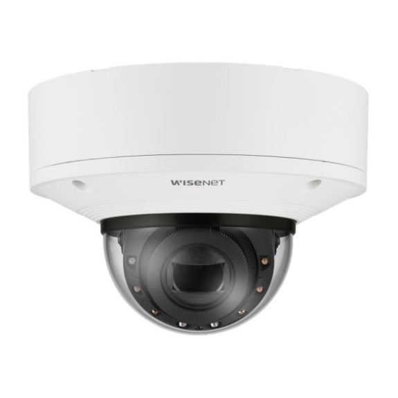 WiseNet XNV-8083R, IP Dome Kamera, 1/1.8", 3328x1872, 25fps, 4.4-9.3mm, Tag/Nacht, IR, WDR, Audio, Alarm I/O 2/2, H.265-Lire la description