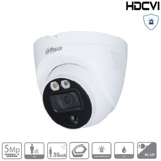 Dahua - HAC-ME1500EQP-LS-0280B-S2 - HDCVI - Eyeball, - 5MP/Aktive Abschreckung - 2,8 mm fix Objektiv - Max. IR Reichwei-Beschreibung lesen