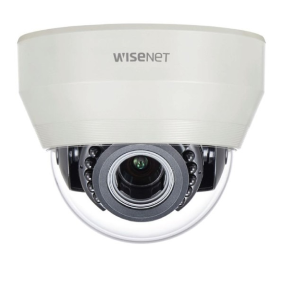 WiseNet HCD-6080R, Analog HD Dome Kamera, 1/2.8", 1920x1080, 25fps, 3.2-10mm, Tag/Nacht, IR, WDR, Alarm I/O 0/1, 12VDC/-Beschreibung lesen