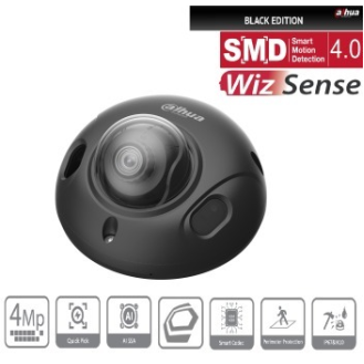 Dahua - IPC-HDBW3441FP-AS-0280B-S2-Black - IP - Dome, - 4MP/WizSense/SMD/schwarz - 2,8 mm fix Objektiv - H.265/H.264/MJ-Beschreibung lesen