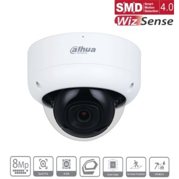 IP-Dome-Kamera 8MP mit WizSense SMD-Technologie und 2,8 mm Objektiv-Beschreibung lesen