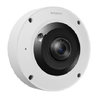 WiseNet XNF-9013RV, Wisenet X powered by Wisenet 7 network 4K IR indoor fisheye stainless steel vandal dome camera, 12M-Beschreibung lesen