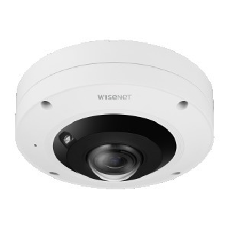 WiseNet XNF-9013RV, Wisenet X powered by Wisenet 7 network 4K IR indoor fisheye stainless steel vandal dome camera, 12M-Beschreibung lesen