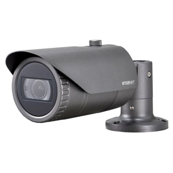 WiseNet QNO-7082R, IP Bullet Kamera, 1/3", 2560x1440, 30fps, 3.1x opt. Zoom, 3.2-10mm, Tag/Nacht, IR, WDR, Audio, Alarm-Leer más
