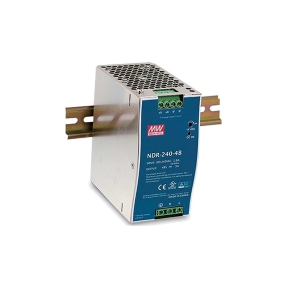 NDR-240-48 DIN RAIL Netzteil Jetrics, Netzgerät für Hutschienenmontage 230VAC Eingang, 48VDC Ausgang max. 240W-Beschreibung lesen
