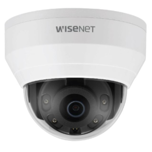 WiseNet QND-8010R, IP Dome Kamera, 1/2.8", 2592x1944, 30fps, 2.8mm, Tag/Nacht, IR, WDR, Alarm I/O 1/1, H.265/H.264/MJPE-Leer más