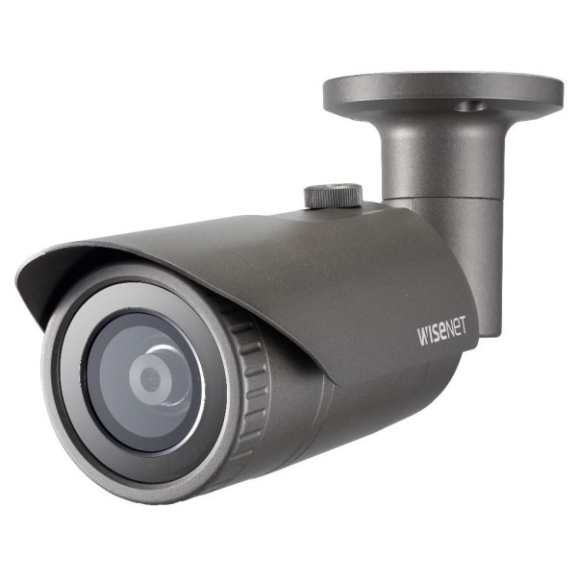 WiseNet QNO-8020R, IP Bullet Kamera, 1/2.8", 2592x1944, 30fps, 4mm, Tag/Nacht, IR, WDR, Alarm I/O 1/1, H.265/H.264/MJPE-Beschreibung lesen