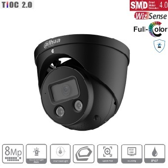 - IPC-HDW3849HP-AS-PV-0280B-S4-B - IP - Eyeball, - 8MP/Full-Color/WizSense/TIOC 2.0/schwarz - 2,8 mm fix Objektiv-Beschreibung lesen