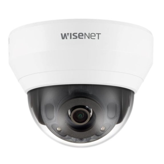 WiseNet QND-7032R, IP Dome Kamera, 1/3", 2560x1440, 25fps, 6mm, Tag/Nacht, IR, WDR, integriertes Mikrofon, Alarm I/O 1/-Leer más