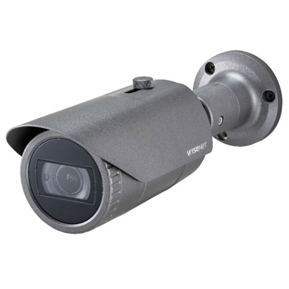WiseNet QNO-6082R, IP Bullet Kamera, 1/2.8", 1920x1080, 30fps, 3.2-10mm, Tag/Nacht, IR, WDR, Audio, Alarm I/O 1/1, H.26-Lire la description