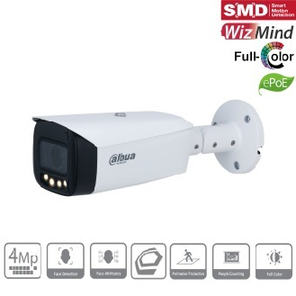 - IPC-HFW5449T1P-ZE-LED - IP - Bullet, - 4MP/Full-Color 2.0/WizMind - 2,7 ~ 12 mm motor. Objektiv - H.265/H.264+/-Beschreibung lesen