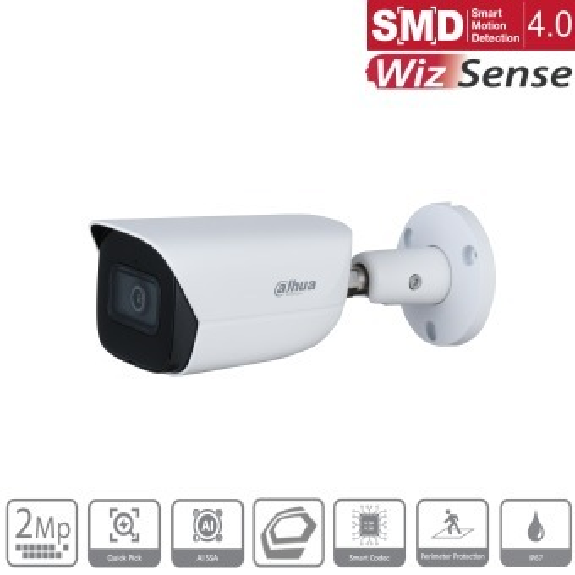 Dahua - IPC-HFW3241EP-S-0280B-S2 - IP - Bullet, - 2MP/WizSense/SMD 4.0 - 2,8 mm fix Objektiv - H.265/H.264/MJPEG(Sekund Dahua - IPC-HFW3241EP-S-0280B-S2 - IP - Bullet, - 2MP/WizSense/SMD 4.0 - 2,8 mm fix Objektiv - H.265/H.264/MJPEG(Sekund-Beschreibung lesen