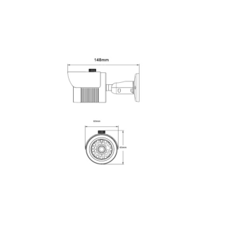 Yc Hd 36 (b-Ware), 2 Megapixel Bulletkamera (IP66), mit HD-SDI-/ Ex-SDI-/ TVI-/ CVI- oder CVBS-Videoausgang, sehr kompa-Beschreibung lesen