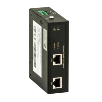 barox PC-INJ-60W-B, PoE-Injektor für Hutschinenmontage, erweiterter Temperaturbereich,  PoE++ 60W, Speisung ab 24VDC-Beschreibung lesen