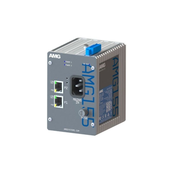 155-2GBT-P120 , Industrieller PoE-Injektor, 2x 10/100/1000BT RJ45 bis zu 90W PoE 802.3bt, 54VDC @120W IEC-Beschreibung lesen