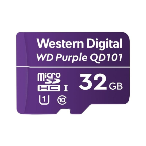 WDD032G1P0C Western Digital, MicroSDXC Speicherkarte, 32GB, Class 10, UHS-I U1, 16TBW, für Videoüberwachung-Leer más