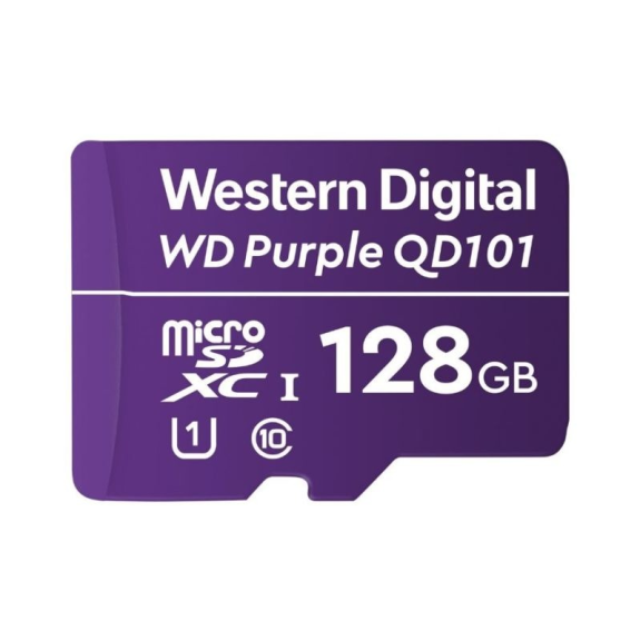 WDD128G1P0C Western Digital, MicroSDXC Speicherkarte, 128GB, Class 10, UHS-I U1, 64TBW, für Videoüberwachung-Beschreibung lesen