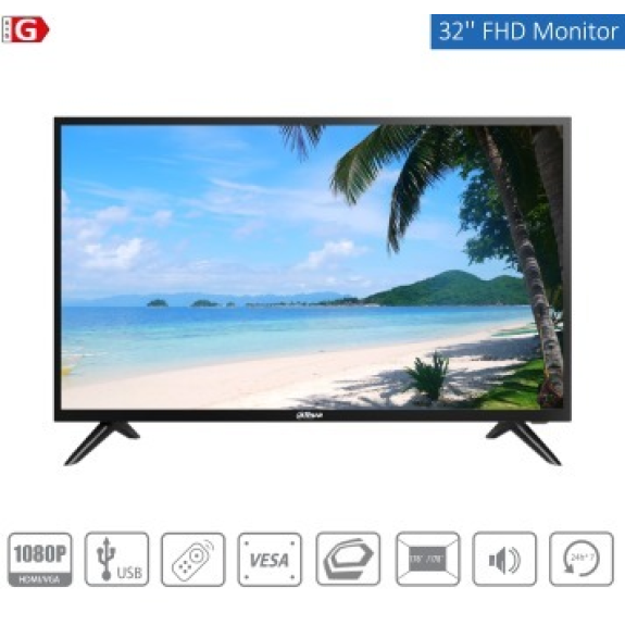 Dahua - LM32-F200 - 31.5" Full-HD Monitor, - 80,01cm (31,5") Diagonale - Full HD 1920x1080 - Eingebaute Lautsprecher - Dahua - LM32-F200 - 31.5" Full-HD Monitor, - 80,01cm (31,5") Diagonale - Full HD 1920x1080 - Eingebaute Lautsprecher --Beschreibung lesen
