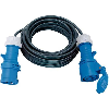 Alargador eléctrico IP44 H07RN-F 3G con clavijas y conectores CEE 230V/16A 10m x 15mm